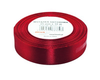 Wstążka satynowa 25mmx32m bordowa Brewis